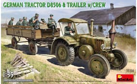 Немецкий трактор D8506 с прицепом, перевозящий пехотинцев