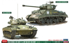 Набор основных боевых танков США, M4A3E8 SHERMAN & M24 CHAFFEE (2 модели)